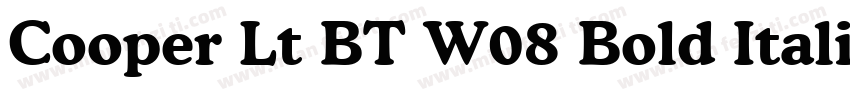 Cooper Lt BT W08 Bold Italic字体转换